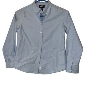 Lands' End boys Blue Oxford Shirt Sz 10